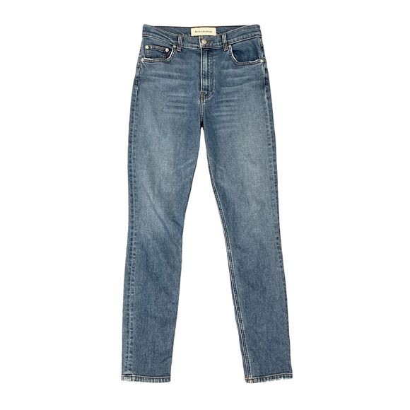 Reformation Jeans Womens 27 Denim Ankle Skinny Distressed High Rise Zip Fly - Picture 1 of 14
